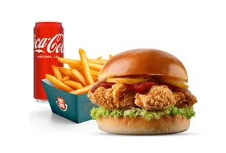 Knuspriger Chicken-Burger